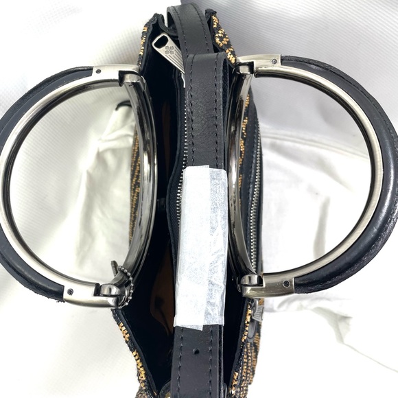 Patricia Nash Aria Dbl Ring Shopper.TribalWeave. Natural/Black.Dust Bag Included - Picture 8 of 13